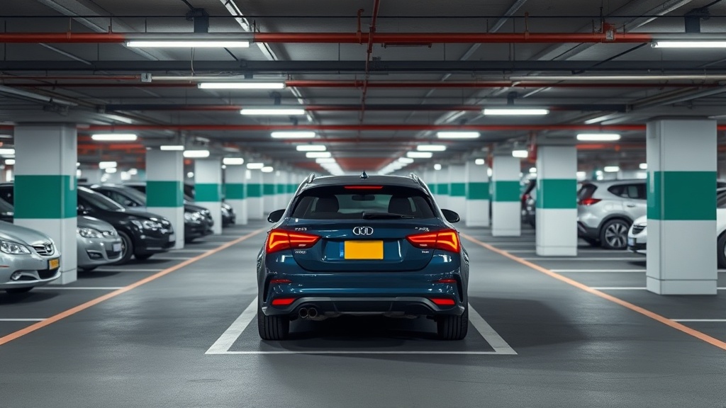 Infrastructure parking couvert avec capteurs IoT et gestion dynamique des places