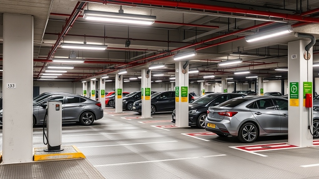 Professional photograph Supervision bornes de recharge plateformes et fonctionnali French parking f