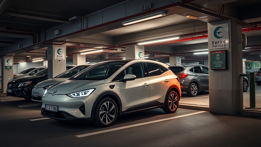 Voiture lectrique en parking souterrain  scurit solution equipement technologique parking - Parking Actus