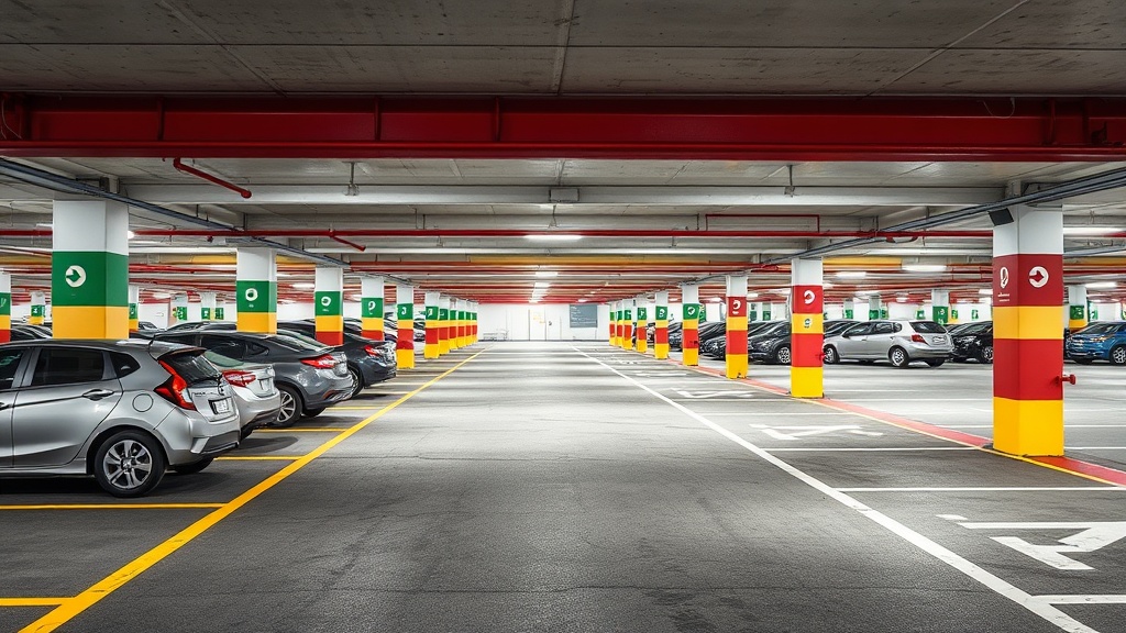 Professional photograph Marquage au sol parking normes couleurs et obligations 20 French parking fa